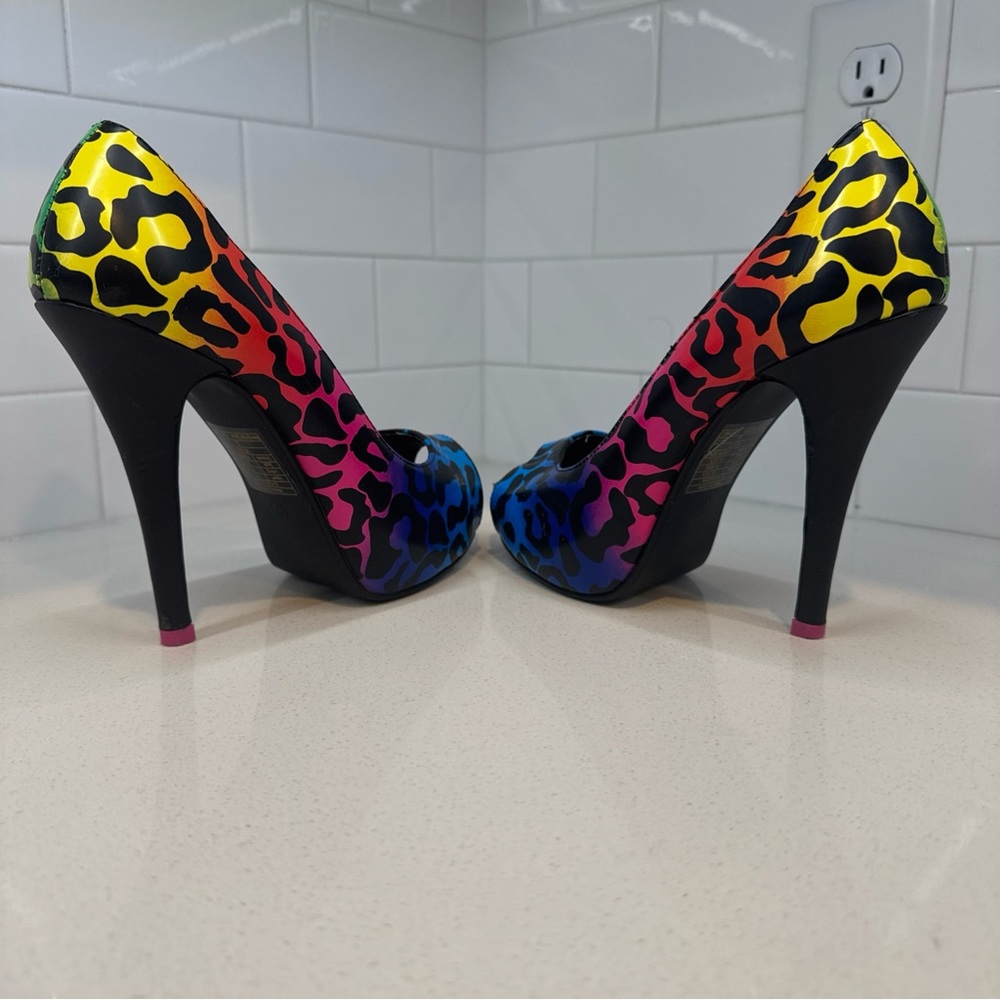 Torrid Multicolor Leopard Print Stiletto Heels